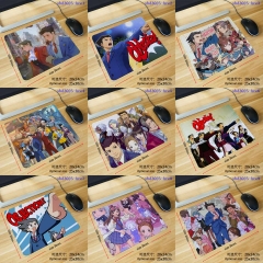 11 Styles Ace Attorney Cartoon Anime Mouse Pad（30X25x0.3cm）