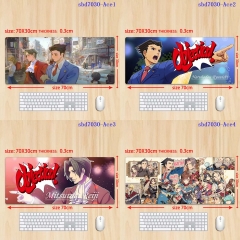 7 Styles Ace Attorney Cartoon Anime Mouse Pad（70x30x0.3cm）