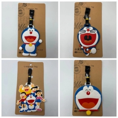 5 Styles Doraemon Cartoon Anime Soft Rubber Luggage Tag