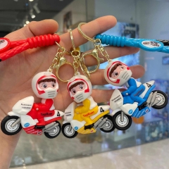 3 Styles Biker Boy Cartoon PVC Anime Figure Keychain