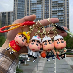 4 Styles Crayon Shin-chan Cartoon PVC Anime Figure Keychain