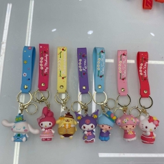 7 Styles Sanrio Kuromi My Melody Cartoon PVC Anime Figure Keychain