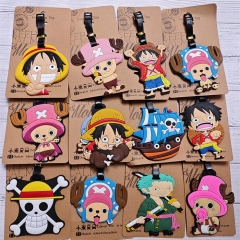 34 Styles One Piece/Naruto Cartoon Anime Soft Rubber Luggage Tag