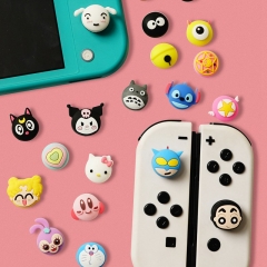 37 Styles Sanrio/Pokemon/Super Mario Bro/Doraemon Cartoon Anime Silicone Thumb Stick Grip Cap Game Console Switch Protective Case