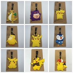 16 Styles Pokemon Cartoon Anime Soft Rubber Luggage Tag