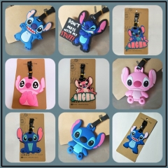 8 Styles Lilo & Stitch Cartoon Anime Soft Rubber Luggage Tag