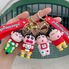 4 Styles Crayon Shin-chan Cartoon PVC Anime Figure Keychain