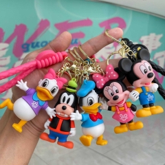 5 Styles Donald Duck Daisy Cartoon PVC Anime Figure Keychain