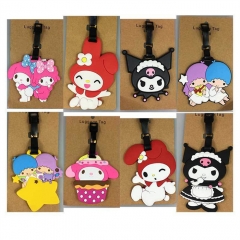 48 Styles Sanrio Cartoon Anime Soft Rubber Luggage Tag