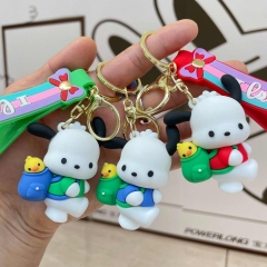 4 Styles Sanrio Pochacco Cartoon PVC Anime Figures Keychain