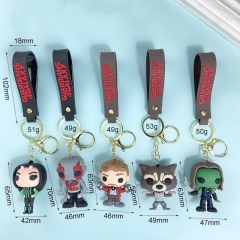 5 Styles Guardians of the Galaxy Cartoon PVC Anime Figures Keychain