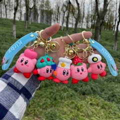 8 Styles Kirby Cartoon PVC Anime Figures Keychain