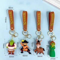 4 Styles Seven Shrek Monsters Cartoon PVC Anime Figures Keychain