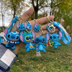 4 Styles Lilo & Stitch Cartoon PVC Anime Figures Keychain