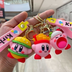 7 Styles Kirby Cartoon PVC Anime Figures Keychain