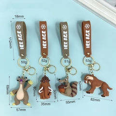 4 Styles Animal Cartoon PVC Anime Figures Keychain