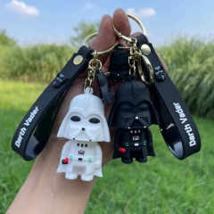 2 Styles Star War Cartoon PVC Anime Figures Keychain