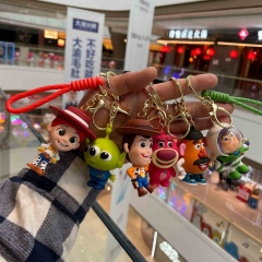 6 Styles Toy Story Buzz Lightyear Lotso Cartoon PVC Anime Figures Keychain