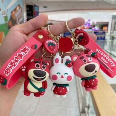 3 Styles Toy Story Lotso Cartoon PVC Anime Figures Keychain