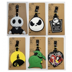 8 Styles The Nightmare Before Christmas Cartoon Anime Soft Rubber Luggage Tag