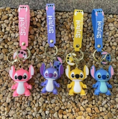 4 Styles Lilo & Stitch Cartoon PVC Anime Figures Keychain