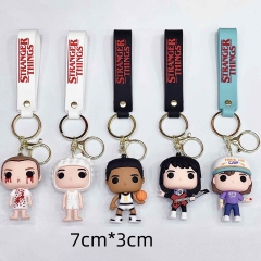 5 Styles Stranger Things Cartoon PVC Anime Figures Keychain