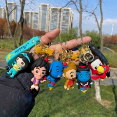 6 Styles Aladdin Cartoon PVC Anime Figures Keychain