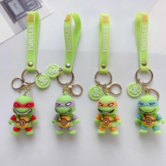 4 Styles Teenage Mutant Ninja Turtles Cartoon PVC Anime Figures Keychain