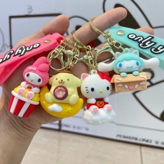 6 Styles Sanrio Kuromi My Melody Cinnamoroll Cartoon PVC Anime Figures Keychain