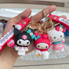 4 Styles Sanrio Kuromi Cinnamoroll My Melody Cartoon PVC Anime Figures Keychain