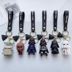 10 Styles Star War Cartoon PVC Anime Figures Keychain