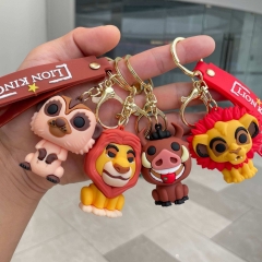 5 Styles The Lion King Cartoon PVC Anime Figures Keychain