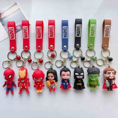 11 Styles The Avengers Cartoon PVC Anime Figures Keychain