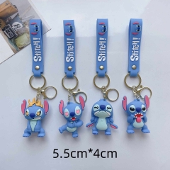 4 Styles Lilo & Stitch Cartoon PVC Anime Figures Keychain