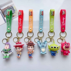 6 Styles Toy Story Buzz Lightyear Cartoon PVC Anime Figures Keychain