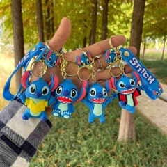 4 Styles Lilo & Stitch Cartoon PVC Anime Figures Keychain