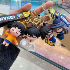 5 Styles Detective Conan Cartoon PVC Anime Figures Keychain