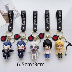 5 Styles Death Note Cartoon PVC Anime Figures Keychain