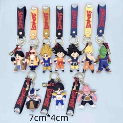 10 Styles Dragon Ball Z Cartoon PVC Anime Figures Keychain