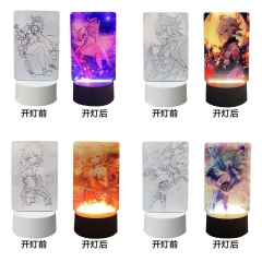 6 Styles Genshin Impact Tramp Kaedehara Kazuha Cartoon 3D Anime Nightlight