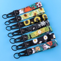 15 Styles Woven Label Anime Lanyard Keychain