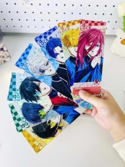 7 Styles Blue Lock Cartoon Anime Two-Sided Bookmarks Cards