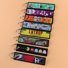 13 Styles Woven Label Anime Lanyard Keychain