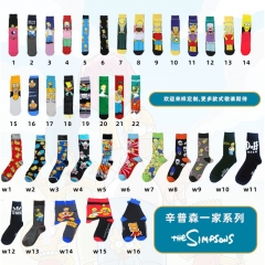 32 Styles Simpsons Cosplay Unisex Anime Long Socks