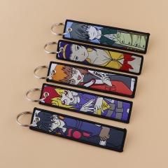 10 Styles Kuroshitsuji/Black Butler Cartoon Woven Label Anime Lanyard Keychain