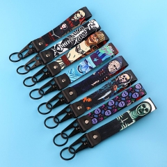 19 Styles The Nightmare Before Christmas Cartoon Woven Label Anime Lanyard Keychain