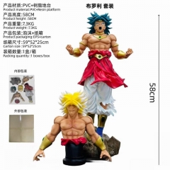 58CM GK Dragon Ball Z Broly Anime PVC Figure Toy Doll