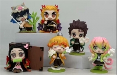 6cm -8.5cm 6pcs/set Demon Slayer: Kimetsu no Yaiba PVC Anime Figure Toy