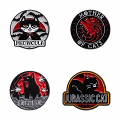 4 Styles The Black Cat Anime Alloy Pin Brooch