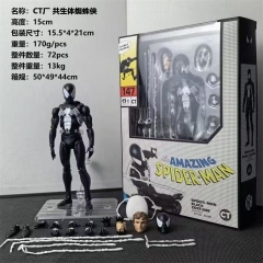 15CM Marvel The Avengers CT Black Spider-Man Anime PVC Figure Toy